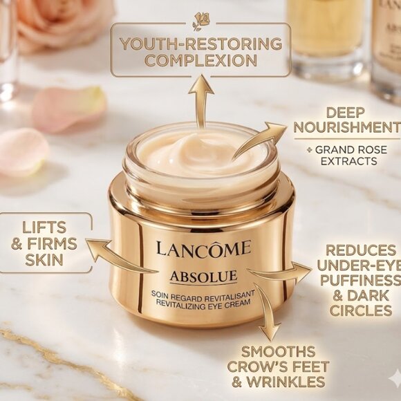 Lancome Absolue Revitalizing Anti-Aging Eye Cream 20ml Firming Eye Treatment. - Picture 5 of 5